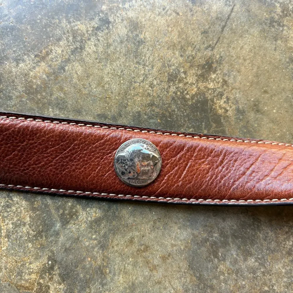 Beautiful Vintage 90s Bison‎ Leather Belt